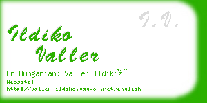 ildiko valler business card